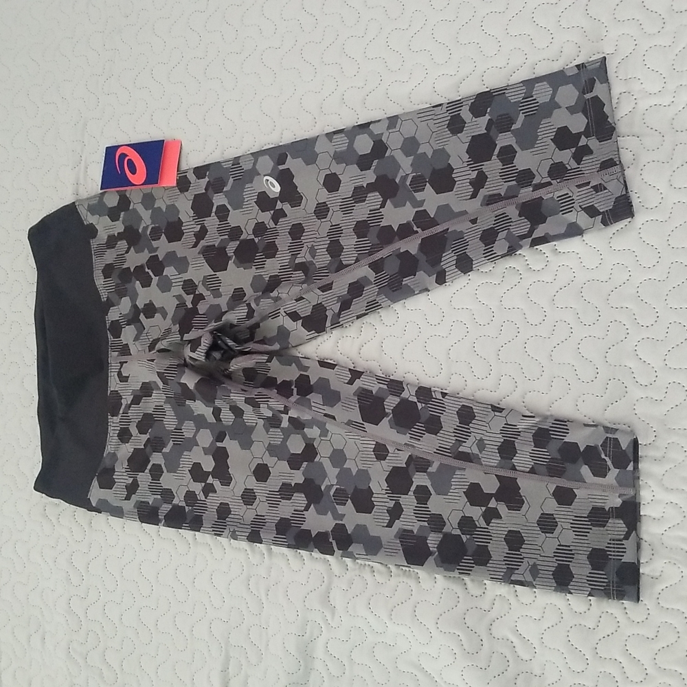 New Asics capri leggings athletic gym yoga pants activewear workout sportswear